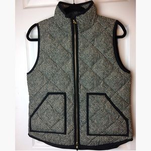 J.Crew Black & White Puff Vest